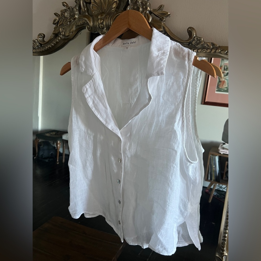 Bella Dahl Women's White Button-Down Blouse